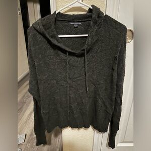 American Eagle Outfitters Dark gray distressed Sweater